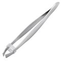 2X Silver Tone Slanted Flat Tip Metal Hair Eyebrow Tweezer Cosmetic Tool for Lady. 