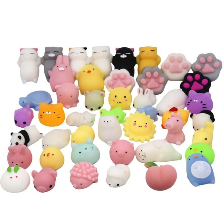 jeansame 5-50PCS Kawaii Squishies Mochi Anime Squishy For Kids Antistress Ball Squeeze Party Favors Stress Relief Kid's Toys For Birthday