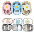 Lunch Box – 2 Layer Bento Lunch Box 750ml – Wheat Straw Microwaveable Lunch Box with Spoon & Fork – Portable, Leakproof Lunch Box for School, Office, Kids, Girls – Reusable Lunch Container & Lunch Carrier – Eco-Friendly & Durable Lunchbox. 