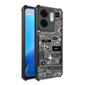 For Infinix Hot 50i / Infinix Smart 9 Case Hard [Camouflage Bull] Shockproof Slim Crystal Clear Cover Funda Thin Casing. 