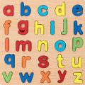 Educational learning letters numbers toy Alphabet Wooden Puzzle wooden matching game kids puzzle wooden board. 