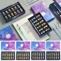 【FUN LIVE】 2022 New Crystal Glass Pen Starry Sky Dip Pen Glitter Powder Fountain Pen 12 Colors Ink Gift Box Set Writing Supplies. 