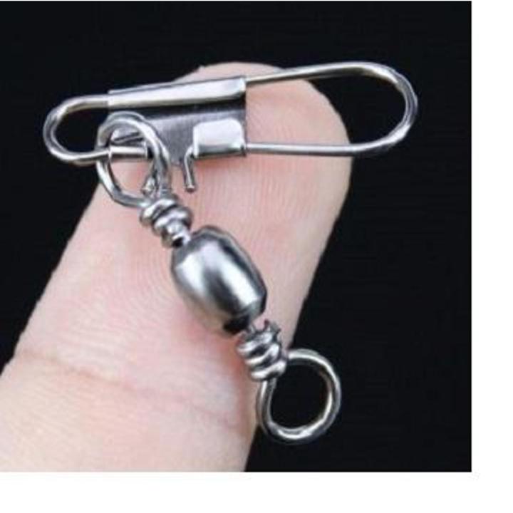 25/50 Pcs Swivel and Swivels  With Connector  For Saltwater & Freshwater Fishing