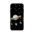 【 Miga Plaza 】 Black Painted Phone Case For Oppo A7 CPH1901 6.2 inch Simple Fashion Painted Protection Soft TPU Full Back Cover. 