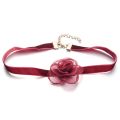 Fashion Neck Band Elegant Mesh Lace Big Flower Ladies Women Choker Necklace Fashion Girls Collarbone Chain Cool Retro Dinner Party Jewelry Personality. 