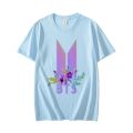 T Shirt New Stylish BTS Logo Flower Multi Colored TAGLINE Tag Print Casual Round Neck Half Sleeves Export Quality Shirt Smart Fit Tee Shirt. 