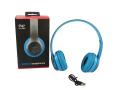 P47 Wireless Blue Headphones Bluetooth Headset Foldable Stereo Gaming Earphones With Microphone Support TF Card For ALL Mobile Phone Jack Support With SD Card Options. 