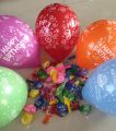 Pack of 100 Happy Birthday Printed Balloons with Small Air Pump for Birthday Balloon For Birthday Party Decorations. 