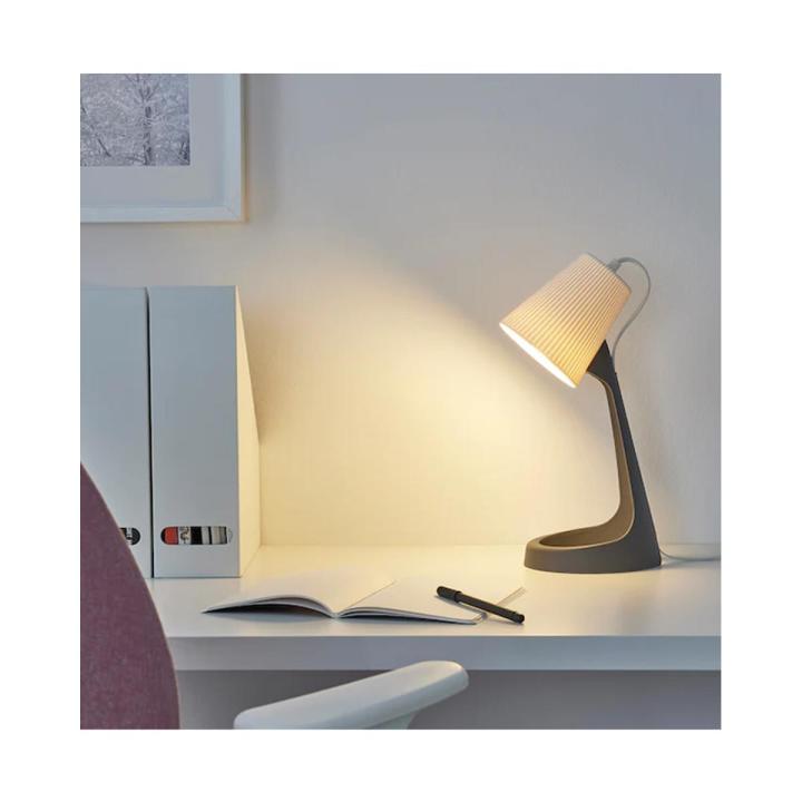 IKEA Table / Work lamp, dark grey/white