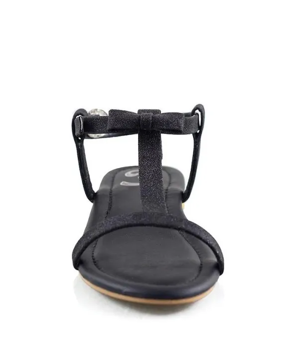 Black%20Faux%20Leather%20Sandals%20For%20Women%20-%20Image%205