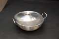 Metal Finish Aluminum Wok/Karahi - Heavyweight Cookware for Lifetime Use. 