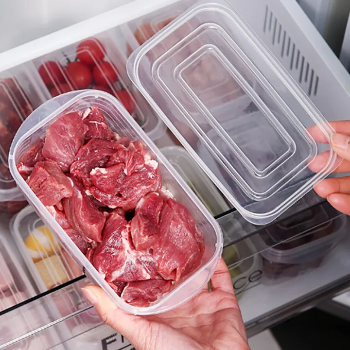 Refrigerator Frozen Meat Storage Box Fresh-keeping Box Superimposed ...