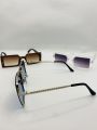 Classic Rectangle Leopard Frame Sunglasses For Men and Women. 