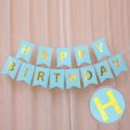 The Party Nook Presents Happy Birthday Cardboard Black Pack of 1 Fishtail Banner Party Decoration Item With Ribbon Boy Theme Bunting. 