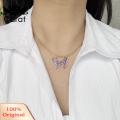 Carat Sister Necklace Butterfly Shape Matching Relationship Baby Sister Jewelry. 