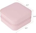 SHERICE Leather Jewellery Organizer Box with Zipper | Ear Rings & Necklace_Bracelets Holder | Small Jewelry Box Vanity Hanger Stand Velvet. 