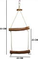 Bird Parrot Hanging Toy, Natural Wooden Perches Stand, Cotton Rope Hanging Toy, Best for Large and Medium Parrots and Birds. 