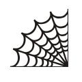 Spider web corner vinyl decal outline cobweb Sticker Car Window Wall Bumper Laptop halloween sticker. 