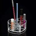Heart Shaped Cosmetic Display Pen Cases Stand Box Makeup Organizers Storage Rack plastic cosmetic box  Best for Gift. 