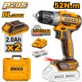 Ingco Brushless cordless drill 20V CDLI20453. 