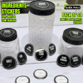 Kitchen Labels, Masala Jar Stickers | Ingredients Stickers for Jars & Containers | Waterproof, Removable & Easy-to-Read Pantry Labels. 