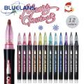 Super Wavy Outline Markers 12pcs Double Line Glitter Highlighter Pen Set Perfect for School Office Diy Art Projects 12 Vibrant Colors Portable Easy to Use Student Stationery. 