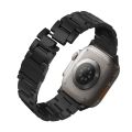 Uniq Osta Apple Watch Ultra Steel Link Strap with self-adjustable links fits 49/45/44/42mm – Midnight Black. 