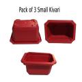 Pack of 3 Small Kiyari 6.5 x 5 inch For Indoor and Outdoor Plants. 