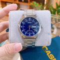 Original Casio - MTP-V006D-2BUDF - Stainless Steel Wrist Watch for Men. 