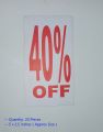 Pack of 20  Sales Discount Sticker ( 40% OFF )  Self Adhesive Label. 