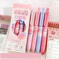 4PCS/Box NEW ST Tip Gel Pen Quick Drying Press Type Ballpoint Pen with Fragrance 0.5mm Black Ink Neutral Pen School Office. 