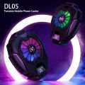 MEMO Dl05 Phone Radiator Mobile Cooling Fan Game Cooler RGB | LED Display | Gaming Fan For PUBG Phone Cooler , FREEFIRE - Gaming Case Cold Wind Handle Fan Cool Heat Sink Semiconductor Adjustable Mobile Game Cooler System Cooling Fan | Light Gamepad Holder. 