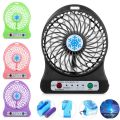 Charging FAN Mini Portable USB Chargeable Air Cooler Desktop Handheld Air Conditioner 3-Steps Speed Level Free Rechargeable Battery and Charging Cable. 