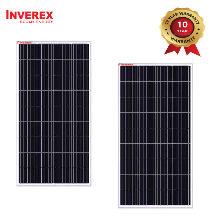 2 Pcs INVEREX Poly Crystalline Solar Panel Plate 12v/170 Watts Heavy Duty Imported Blue Brand Warranty