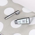 Cute Cartoon Toothpaste Toothbrush Brooch Fashion Enamel Dental Health Warning Collar Lapel Pin Jewelry Gifts for Kids Trinket. 