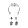 Nose Chain Ring Hip Hoop Non Piercing Nose Septum snag Ring Goth Magnet Nose Punk Body Jewelry Unusual Costume Jewelry. 