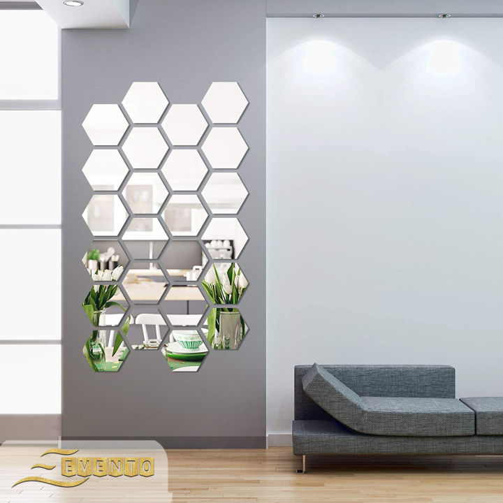 Evento%20Acrylic%20Mirror%20Hexagon%203d%20Wall%20Sticker%20Sets%20Decore%20Art%20Hexagonal%20Design%20Decoration%20For%20Home%20Decor%20Living%20Bed%20Room%20And%20Offices%20And%20For%20Gifts%20Piece%20Item%20Silver%20Golden%20Black%20(12%20pieces)%20-%20Image%202