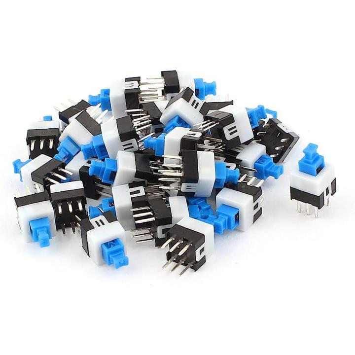 7X7mm 6-pin push touch switch self-lock/close button lock type