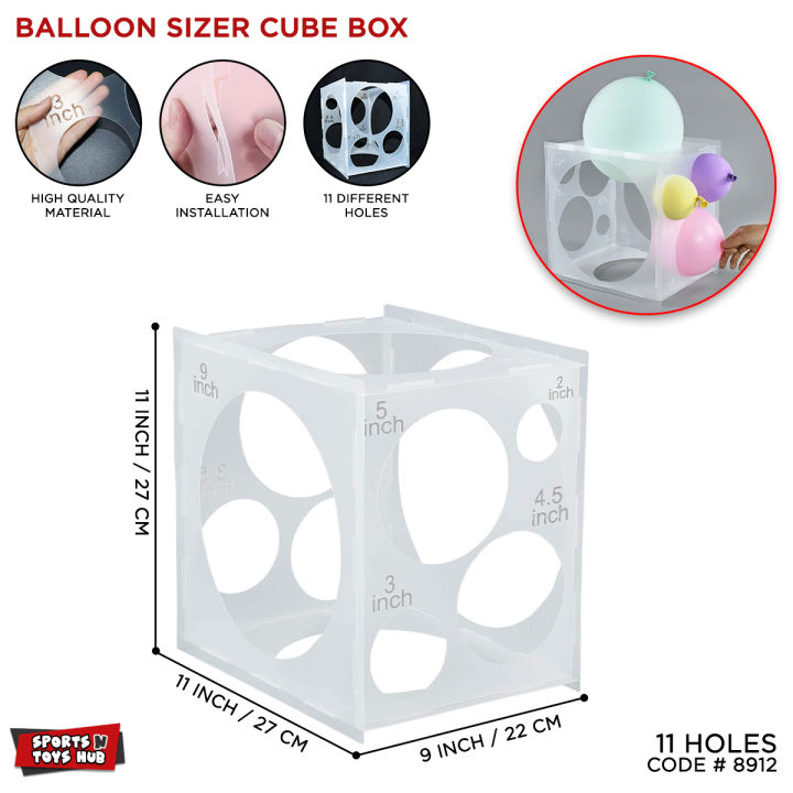 Balloon Sizer Box Collapsible Balloons Different Hole Size Measuring Measurement Tool For Ballon Decorations Celebration, Event Organizer Baloon Party Wedding, Baby Shower Decor Supplies, Creating-Balloon Arch Columns