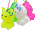 Puffer Ball Hello Kitty Soft Rubber Toy Chu Chu with Whistle Flash Ball LED Light Up. 