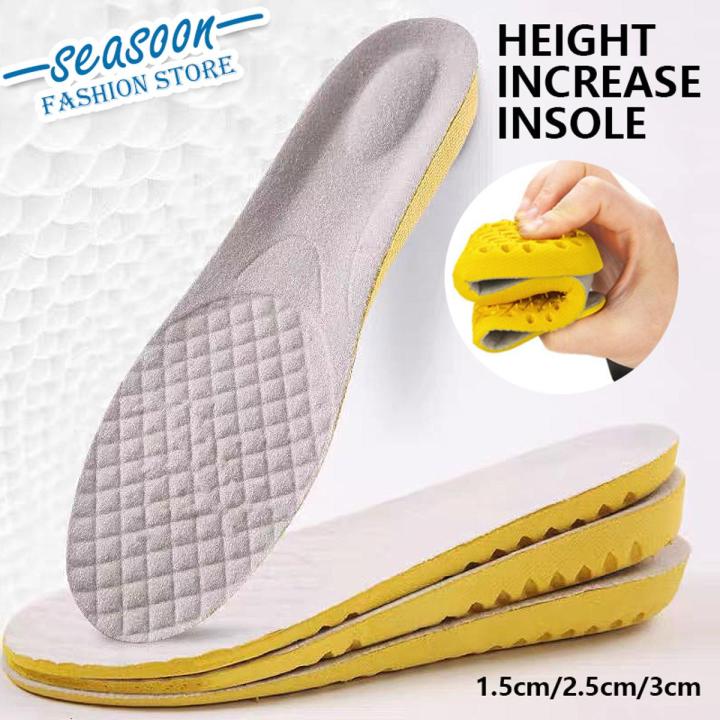 【Footprint】 Height Increase Insoles Full Insoles Shoe Cushion Pads For Men And Women 1Pair 1.5Cm / 2.5Cm / 3Cm