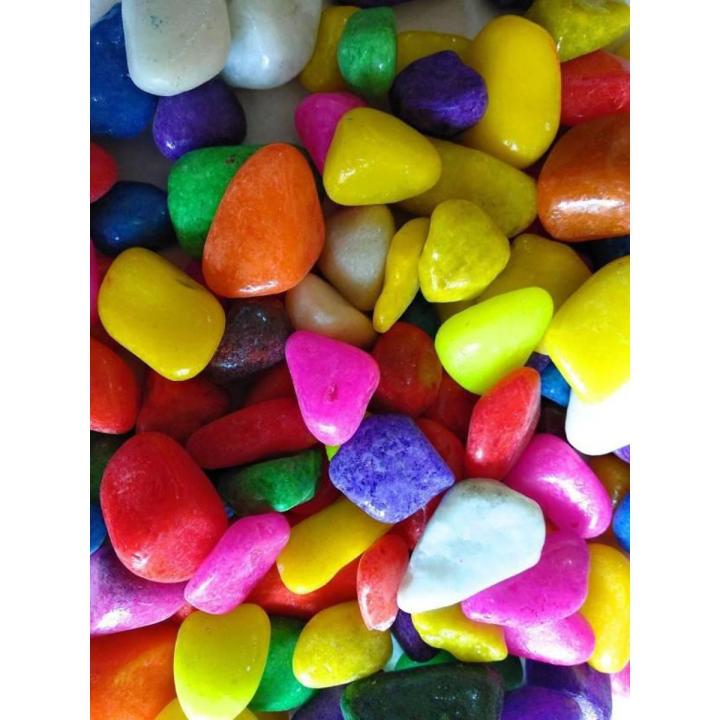 Stone Glossy and Decorative Garden and Glass Pebbles (Multicolour, 300 Grams