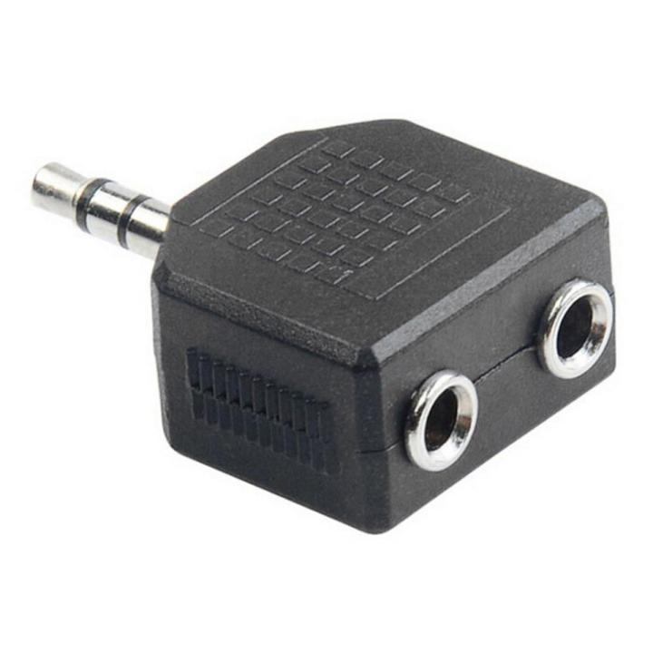 3.5mm 1 to 2 Audio Splitter Adapter for Headset - Black  Best Quality  Best price in Pakistan