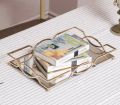 Desktop Decorative Tray, Gold Mirror Tray, Rectangular Tray,    for Serving. 
