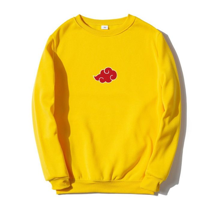 Anime Akatsuki Cloud Symbols Print Men Hoodies Sweatshirt  Streetwear Casual Crewneck Pullover Men Women Oversized Sweatshirt