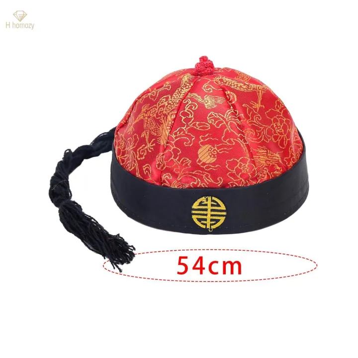 Chinese%20Oriental%20Hat%20Silk%20Party%20Costume%20Cap%20for%20Dance%20Cosplay%20Photography%20Red%20Black%2054cm%20-%20Image%203