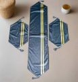 3 Pcs Velvet Table Mat, Table mat Set and Runner for Center Table, Laser Cut Tablemat Set, SIZE of Large Piece 12 x 54 inches and Small Piece 12 x 20 inches. 