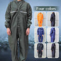 Waterproof Fashion Conjoined Full Body Over Rain Coat Suit and oil proof dust proof for outdoor activities Random Color multicolor and multicolor size. 