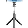 2.3ft Wireless Selfie Stick with LED Light, Bluetooth Remote Shutter & Tripod Stand - Foldable Extendable Mini Tripod Selfie Stick for Vlogging - Portable Multi functional Mobile Holder Grip. 