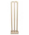 Plastic Wickets with Bails and Stand – Brown. 